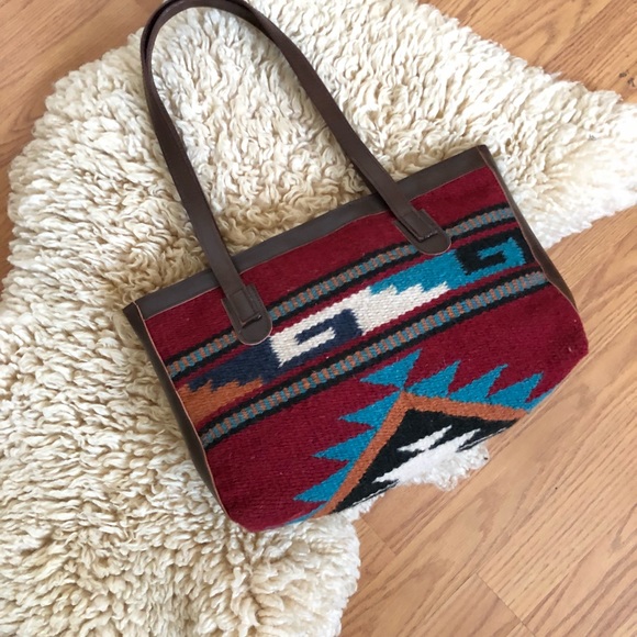 Vintage Handbags - Aztec handmade 100% wool
